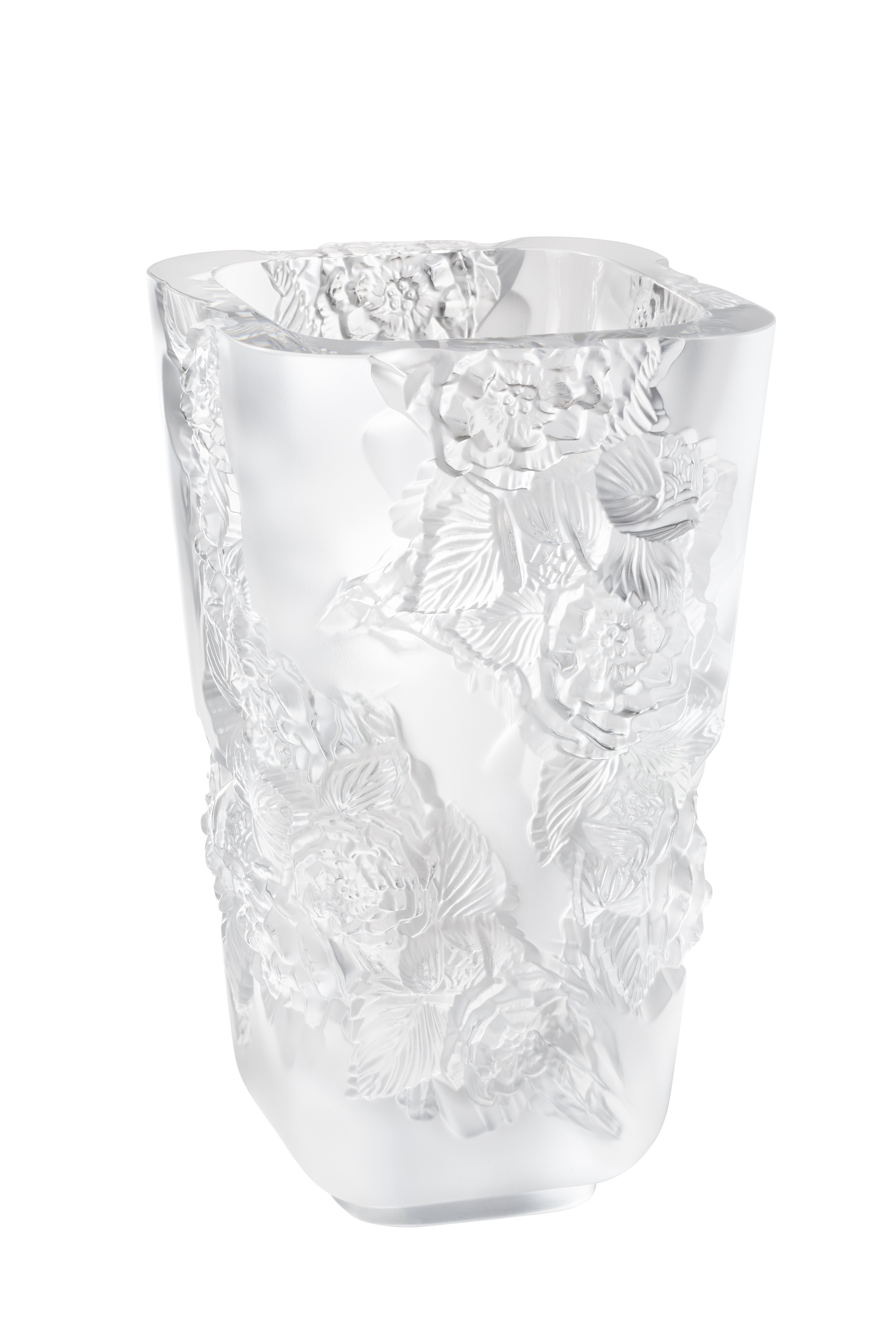 Lalique Pivoines Crystal Table Vase | Perigold